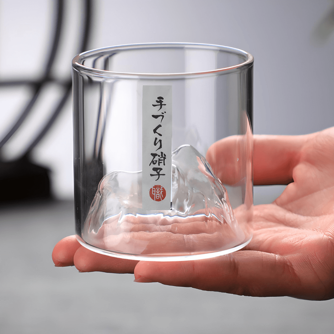 富士山 日本製クリスタルウイスキーグラス